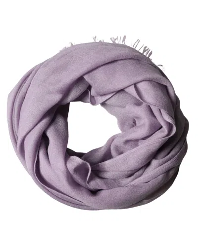 Pre-owned Brunello Cucinelli Purple Cashmere Silk Fringe Wrap 200cm X 95cm Women's Scarf ()