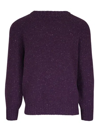 BRUNELLO CUCINELLI BRUNELLO CUCINELLI PURPLE RAGLAN SLEEVE SWEATER