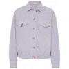 Brunello Cucinelli Women Cotton And Linen Denim Jacket With Elastic Bottom