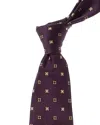 Brunello Cucinelli Purple Squares Silk Tie