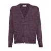 Brunello Cucinelli Cardigan Mit V-ausschnitt In Purple