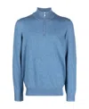 Brunello Cucinelli Zip-fastening Cashmere Polo Shirt In Blue