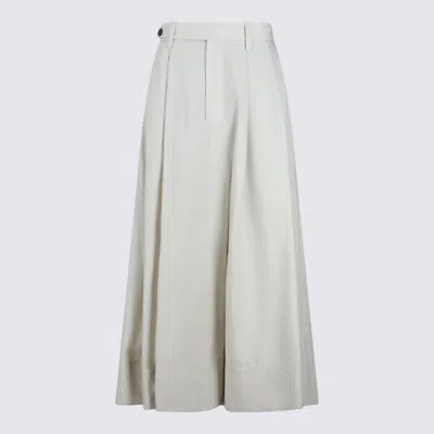 Brunello Cucinelli Quartz Cotton Skirt In Gray