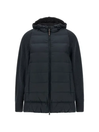 Brunello Cucinelli Quilted Down Jacket In Black