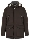Brunello Cucinelli Quilted Down Parka In Black