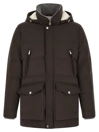 Brunello Cucinelli Quilted Down Parka In Black