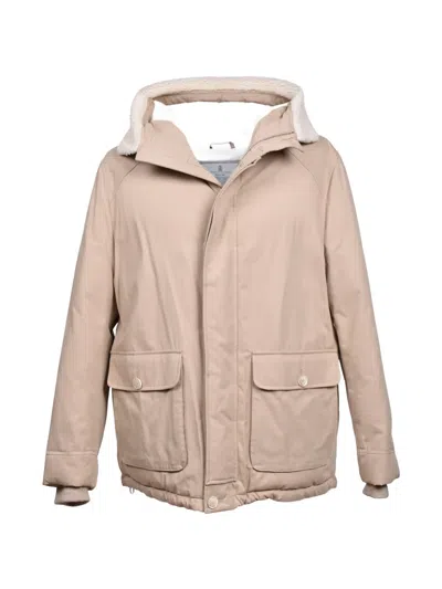 Brunello Cucinelli Quilted Down Parka In Pink