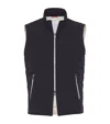 Brunello Cucinelli Quilted High-neck Gilet In Blue