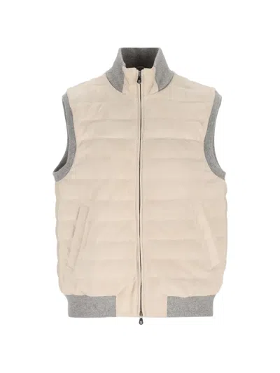 Brunello Cucinelli Quilted Gilet In Neutral