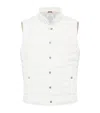 Brunello Cucinelli Quilted Shell Down Gilet In White
