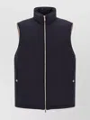 Brunello Cucinelli Technical Fabric Padded Vest With Goose Feather Insulation In Blue