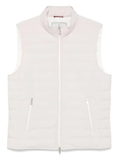 BRUNELLO CUCINELLI Quilted high-neck gilet with zip BRUNELLO CUCINELLI