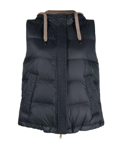 BRUNELLO CUCINELLI BRUNELLO CUCINELLI HOODED PUFFER GILET