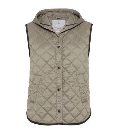 BRUNELLO CUCINELLI QUILTED HOODED GILET