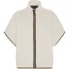 Brunello Cucinelli Corduroy Short-sleeve Cashmere Padded Thermal Jacket In White