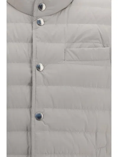 Brunello Cucinelli Quilted Padded Padded Gilet In Gold