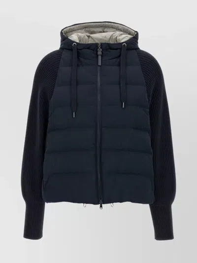 Brunello Cucinelli Quilted Puffer Jacket With Ribbed Sleeves