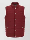 Brunello Cucinelli Quilted Sleeveless Stand Collar Vest In Red