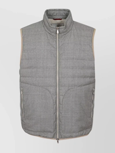 Brunello Cucinelli Padded Vest In Grey