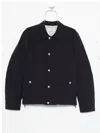 Brunello Cucinelli Dark Blue Nylon Short Jacket In Black