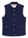 Brunello Cucinelli Down Vest In Blue