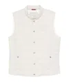Brunello Cucinelli Men Water-resistant Microfiber Lightweight Down Vest In White