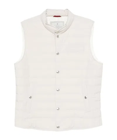 BRUNELLO CUCINELLI QUILTED SNAP-FIT FASTENING VEST
