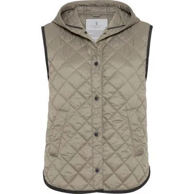Brunello Cucinelli Quilted Vest In Green