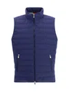 Brunello Cucinelli Quilted Vest Jacket In Blue