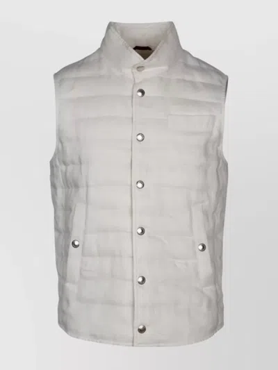 Brunello Cucinelli Quilted Vest Sleeveless Chest Pocket In Black