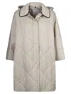 Brunello Cucinelli Quilted Water-repellent Raincoat In Beige