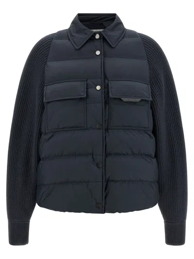 Brunello Cucinelli Quilted Water-repellent Down Down Jacket In Black