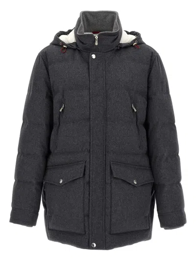 BRUNELLO CUCINELLI QUILTED WOOL COAT