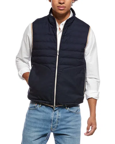 Brunello Cucinelli Quilted Wool Vest In Purple