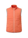 Brunello Cucinelli Down Vest With Front Zip In Orange