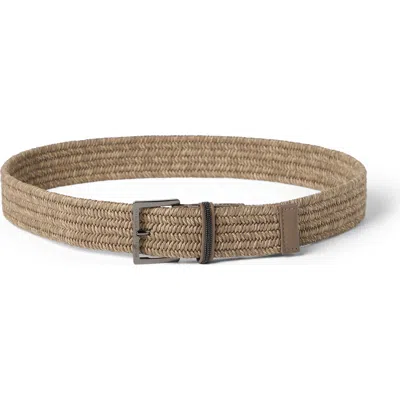 Brunello Cucinelli Leather Belt In Beige