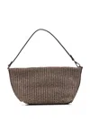 Brunello Cucinelli Raffia-effect Shoulder Bag In Neutrals