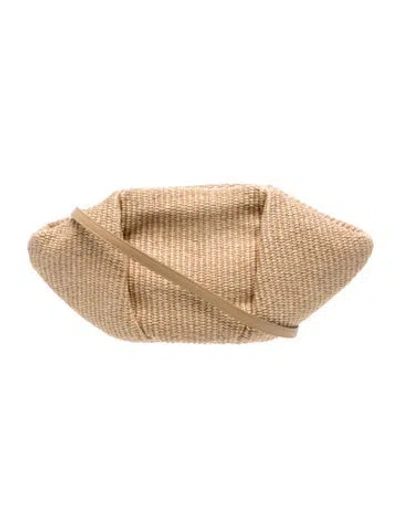 Pre-owned Brunello Cucinelli Raffia Evening Bag In Neutral