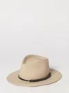 Brunello Cucinelli Raffia Hat With Jewel Ribbon In Neutral