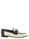 Brunello Cucinelli Raffia Loafers Textured Finish Two Tone Design In Multi