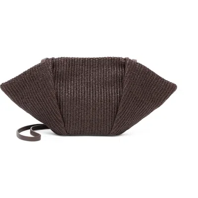 Brunello Cucinelli Cotton-raffia Marina Clutch Bag In Brown