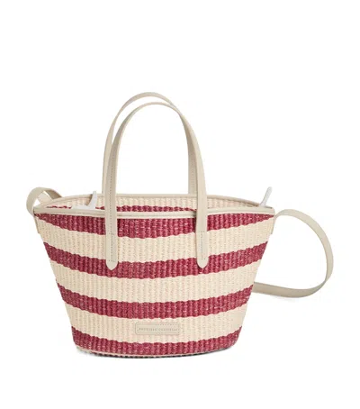 Brunello Cucinelli Kids' Raffia Stripe Shoulder Bag