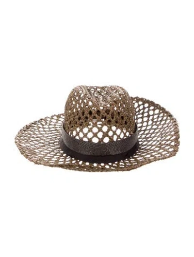 Pre-owned Brunello Cucinelli Raffia Sun Hat In Brown