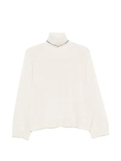 Brunello Cucinelli Raglan-sleeve Sweater In Neutral