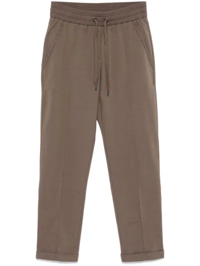 Brunello Cucinelli Raised-seam Trousers In Brown