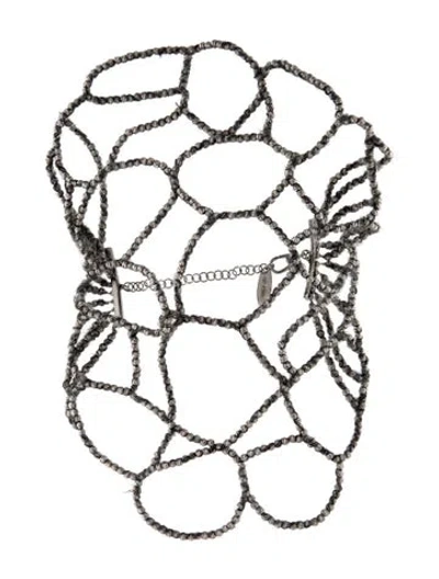 Pre-owned Brunello Cucinelli Ramage Beaded Mohair Bracelet, 9.25" In Multi