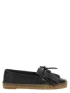 Brunello Cucinelli Black Fringed Espadrilles In Black