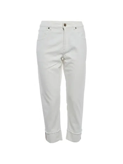 Pre-owned Brunello Cucinelli Raw-edge Jeans In Neutral