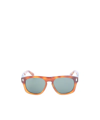 Brunello Cucinelli Rectangular Acetate Sunglasses In Brown