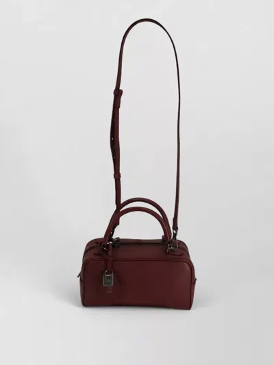 Brunello Cucinelli Rectangular Crossbody Bag Adjustable Strap Handles In Burgundy